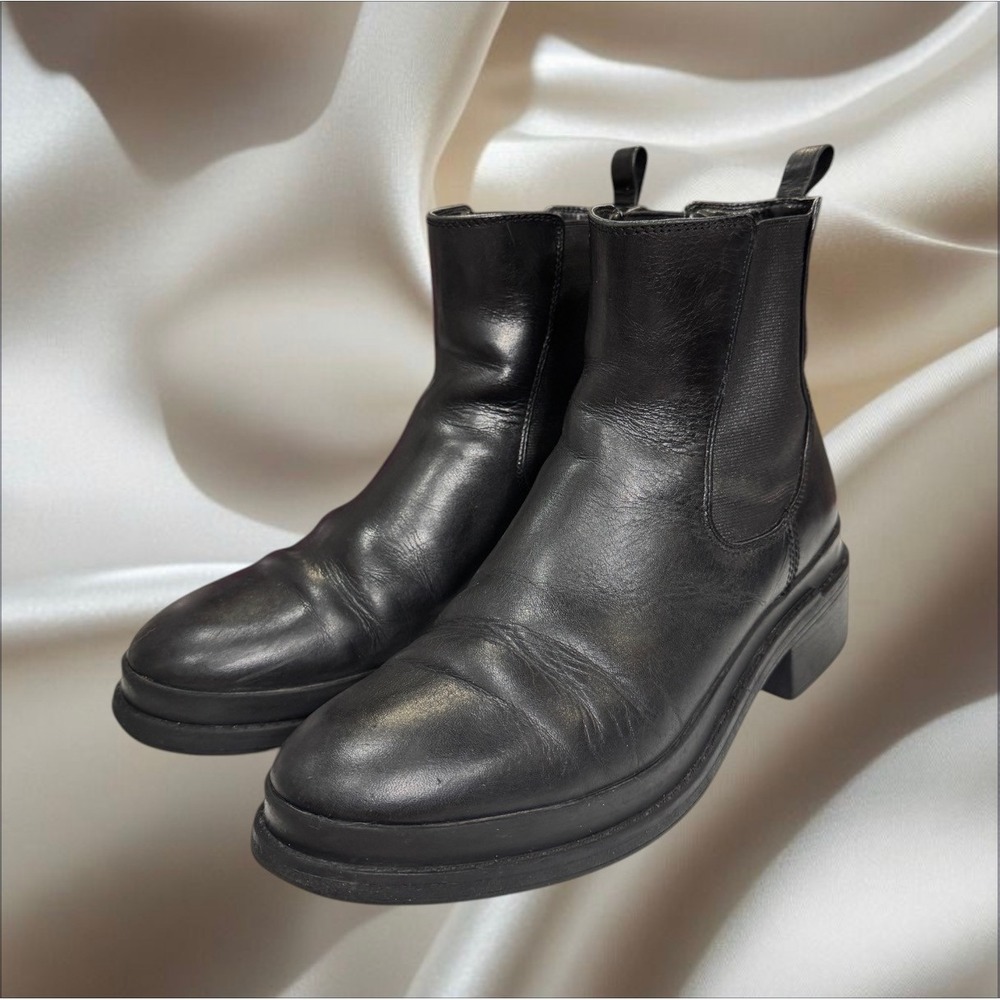 Kenneth Cole Black Chelsea Boots Leather‎ Ankle Boots Size 7.5